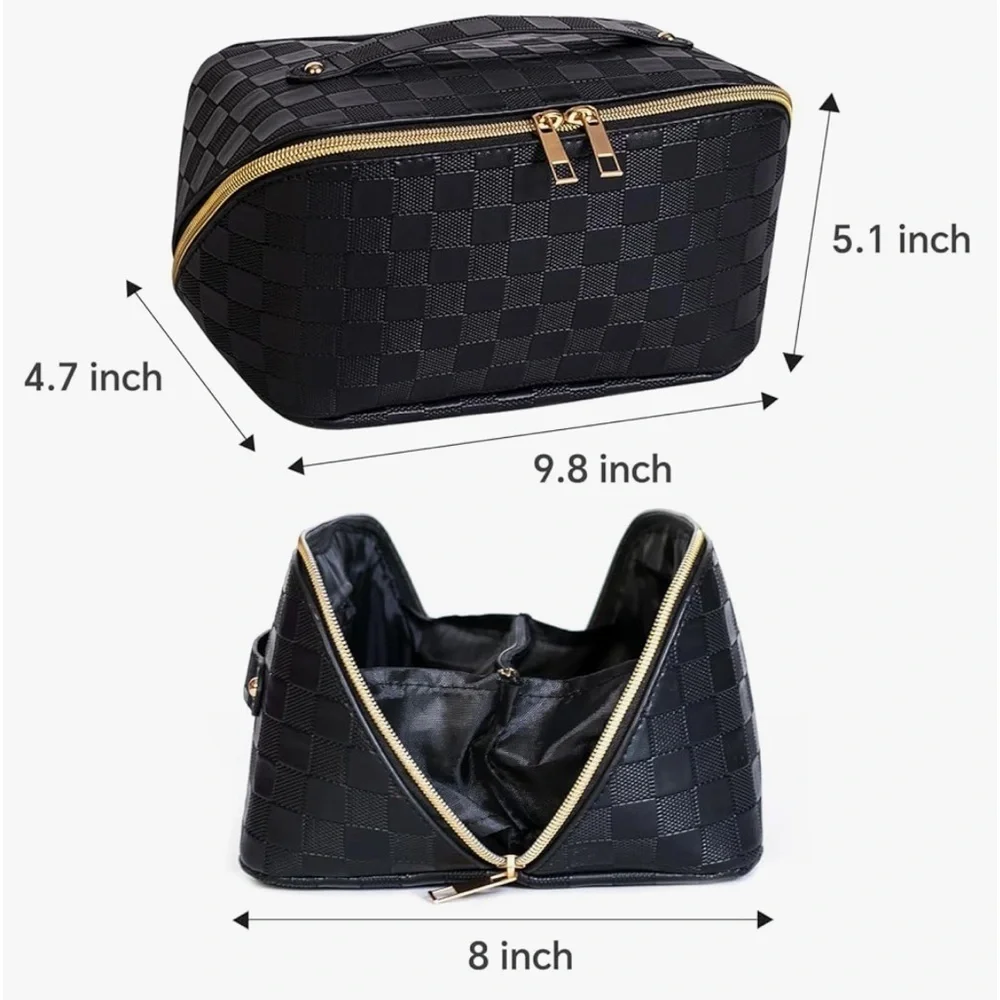 Waterproof Big Cosmetics bag for Women Portable Handle Makeup - Picture 3 of 3